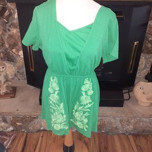 Chico's Gauze Tunic Top Embroidered w/camisole Small